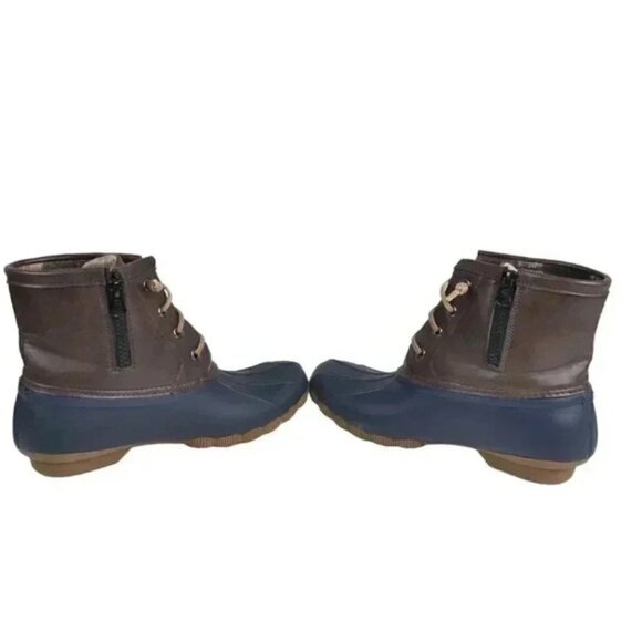 Skechers Rubber Pond Washed Out Duck  Boots Waterproof Blue Brown Size 8 - Picture 4 of 4